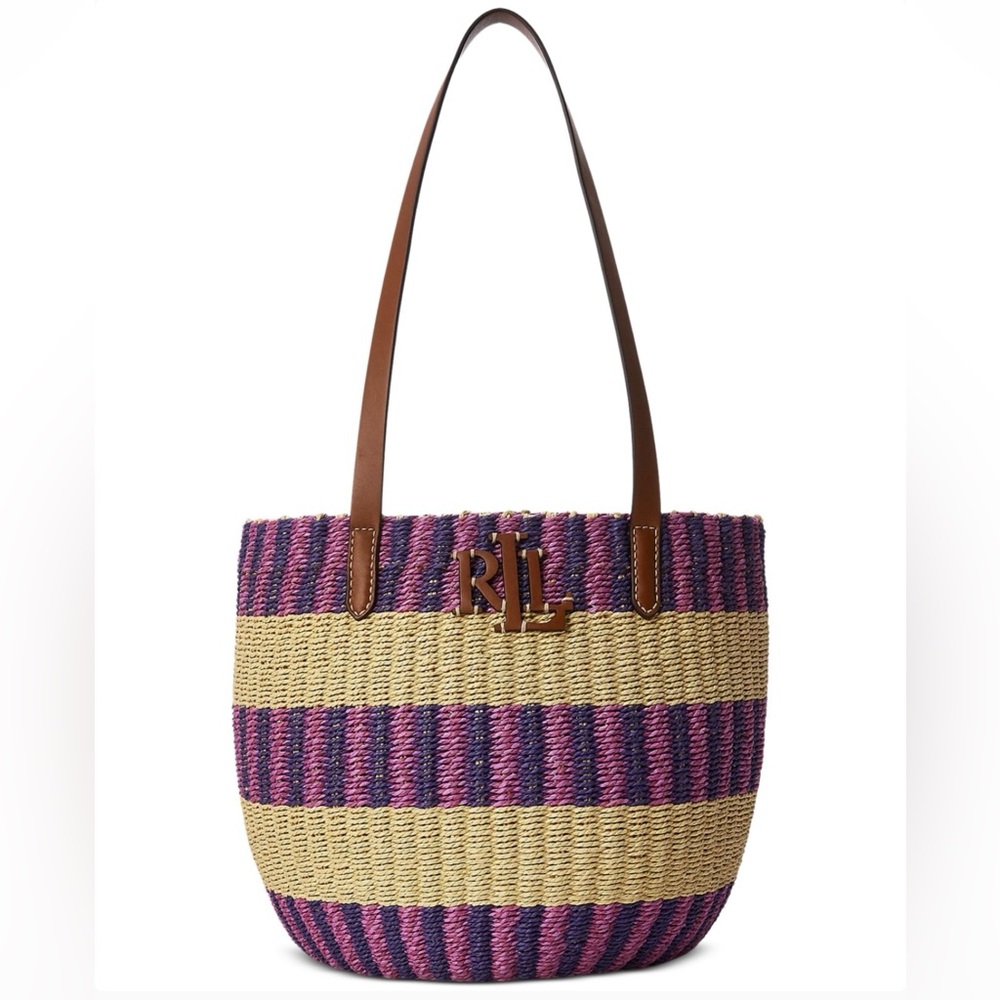 Lauren Ralph Lauren
Striped Straw Medium Hartley Tote Bag